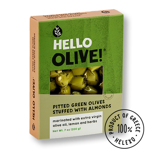 Pitted Green Olives Stuffed with Almonds